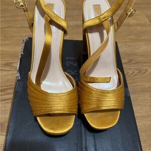 Forever 21 Mustard Strappy Heels